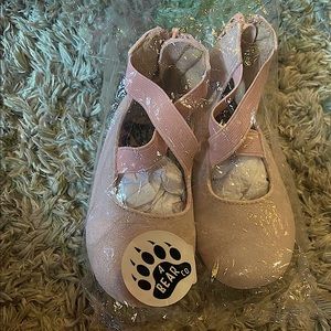 NIB A Bear Co Light Pink Shimmer Ballet Flats